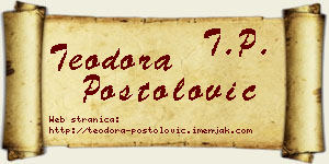 Teodora Postolović vizit kartica
